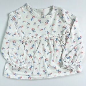 Ever & Ever Floral Baby Top with Ruffled Sleeves